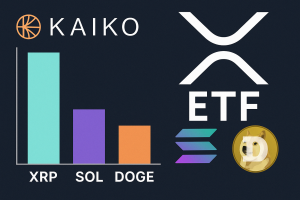Read more about the article XRP Gains Edge in ETF Race Over SOL and DOGE, Says Kaiko