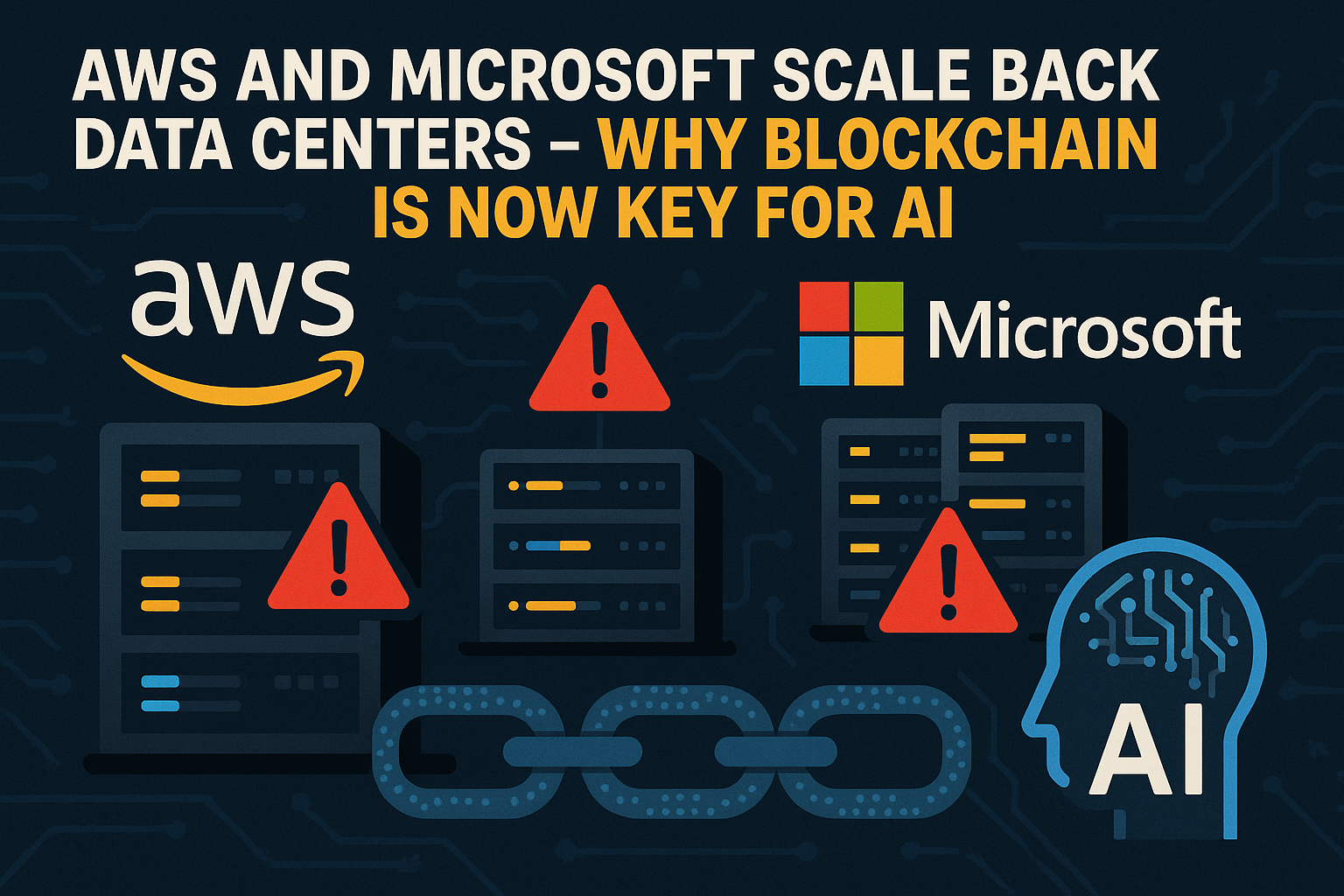You are currently viewing AWS and Microsoft Scale Back Data Centers – Why Blockchain Is Now Key for AI
