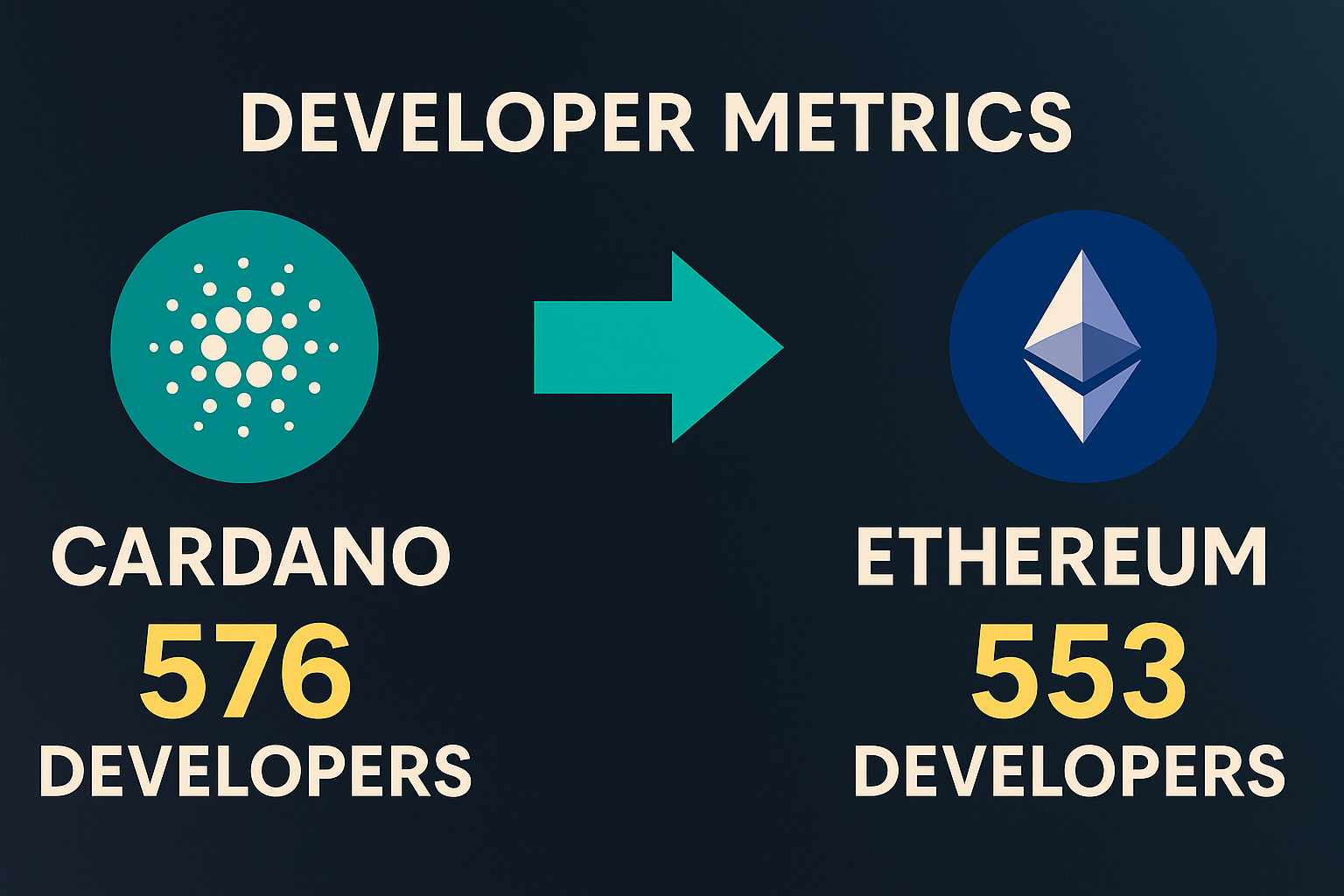 Read more about the article Cardano Flips Ethereum in Developer Metrics – A New Era for ADA?