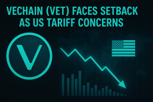 Read more about the article VeChain (VET) Faces Setback as US Tariff Concerns Hit, Will $0.018 Hold?