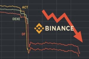 Read more about the article Flash Crash on Binance: ACT, DEXE and other crypto tokens plummet up to 50% due to an alleged bull trading bot error