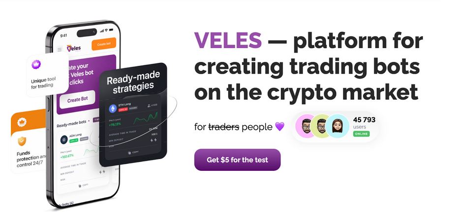 You are currently viewing Start trade crypto with Veles Finance trading bot