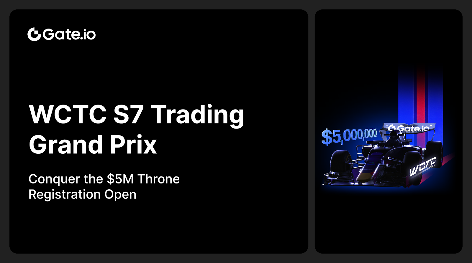 You are currently viewing Gate.io Kicks Off WCTC S7: Race for a $5 Million Prize Pool and a Ford Mustang GT