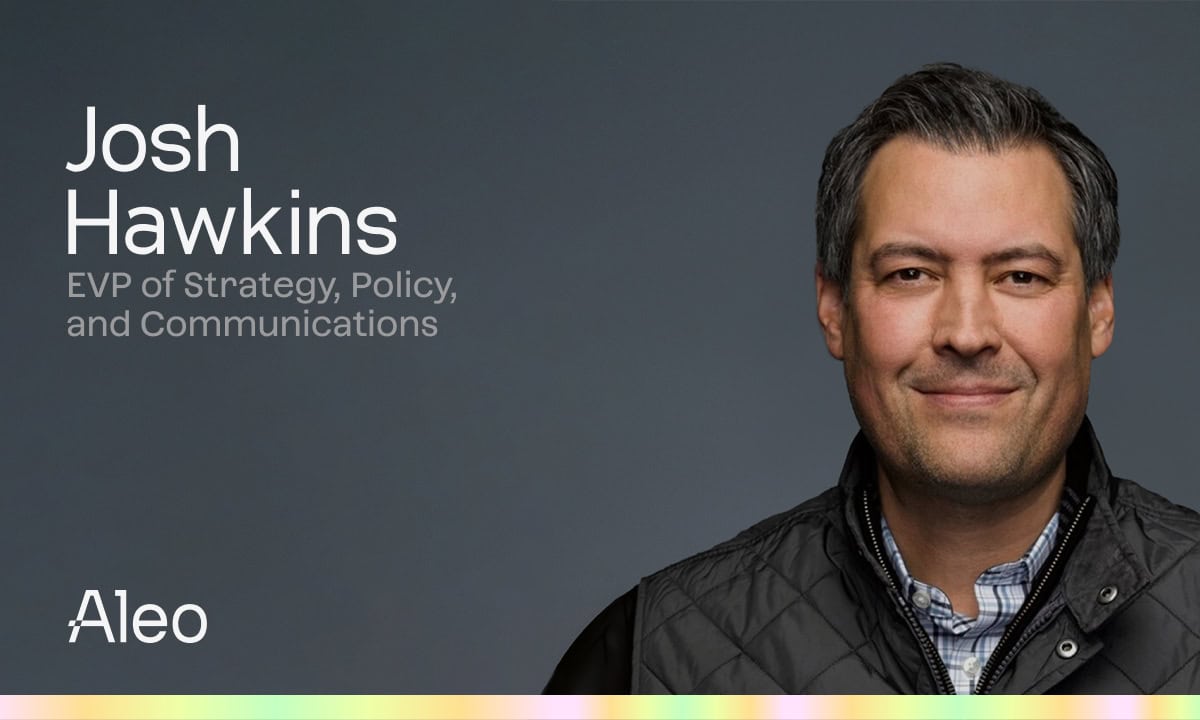 You are currently viewing Aleo Announces Former Circle Financial Exec Josh Hawkins As EVP Strategy, Policy & Communications