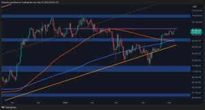 Read more about the article Bitcoin Price Analysis: BTC Approaches $97K Resistance Amid Emerging Warning Signals