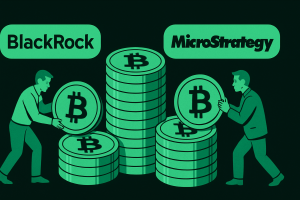 Read more about the article BlackRock and MicroStrategy Are Quietly Stacking BTC — Who Will Hit 1M First?