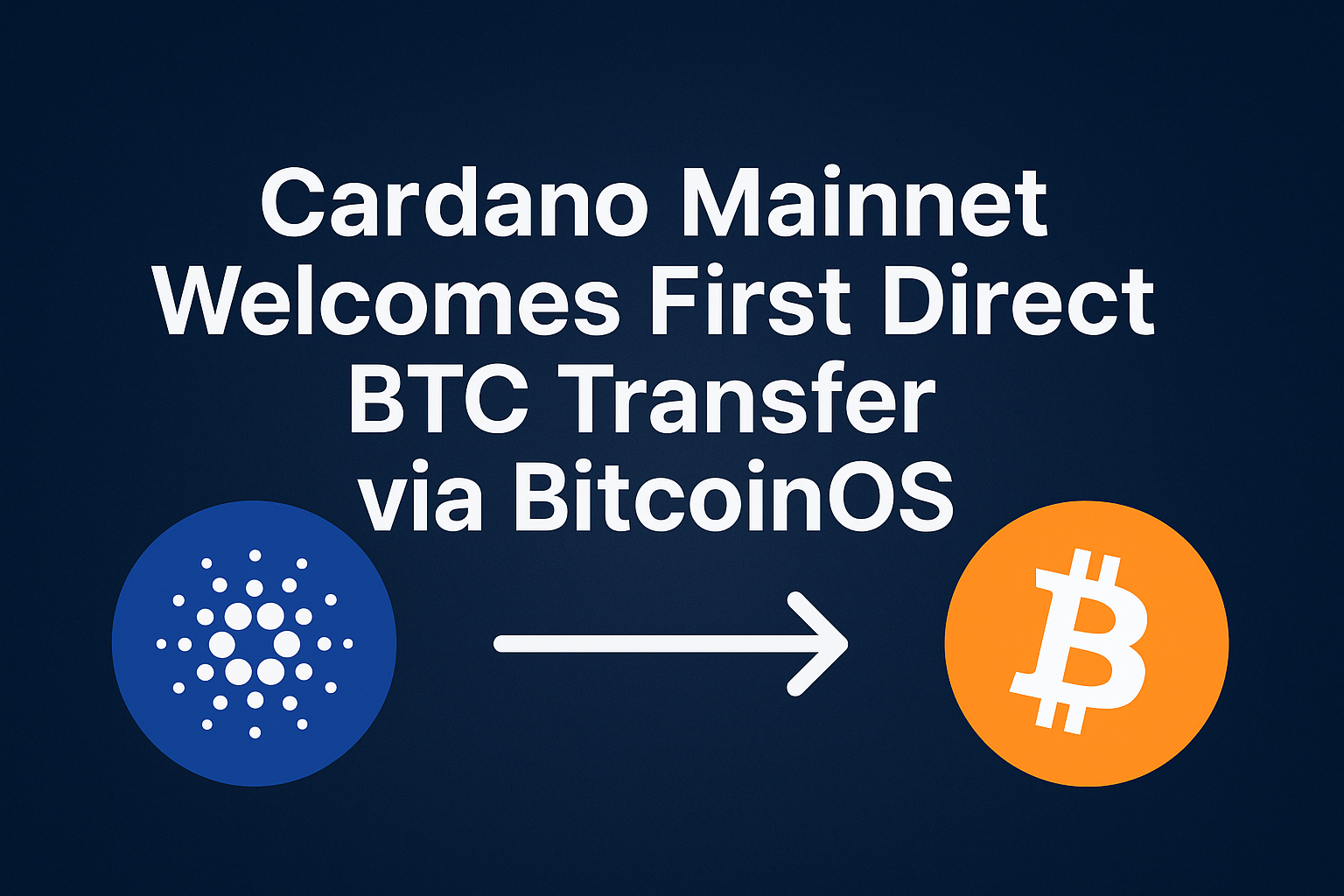 Read more about the article Cardano Mainnet Welcomes First Direct BTC Transfer via BitcoinOS