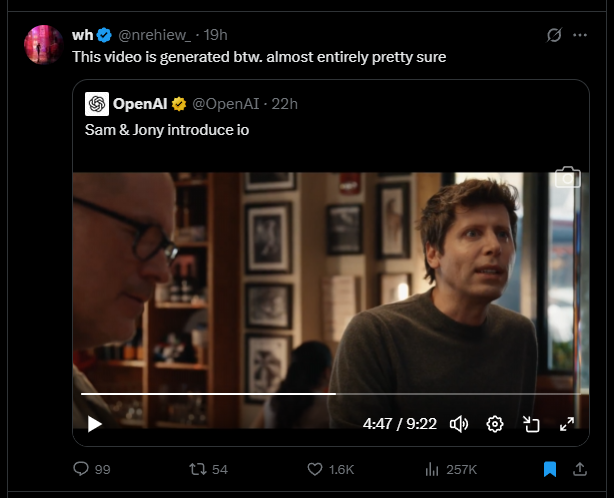 You are currently viewing Did OpenAI tease Sora2 with Sam Altman, Jony Ives AI-generated launch video?