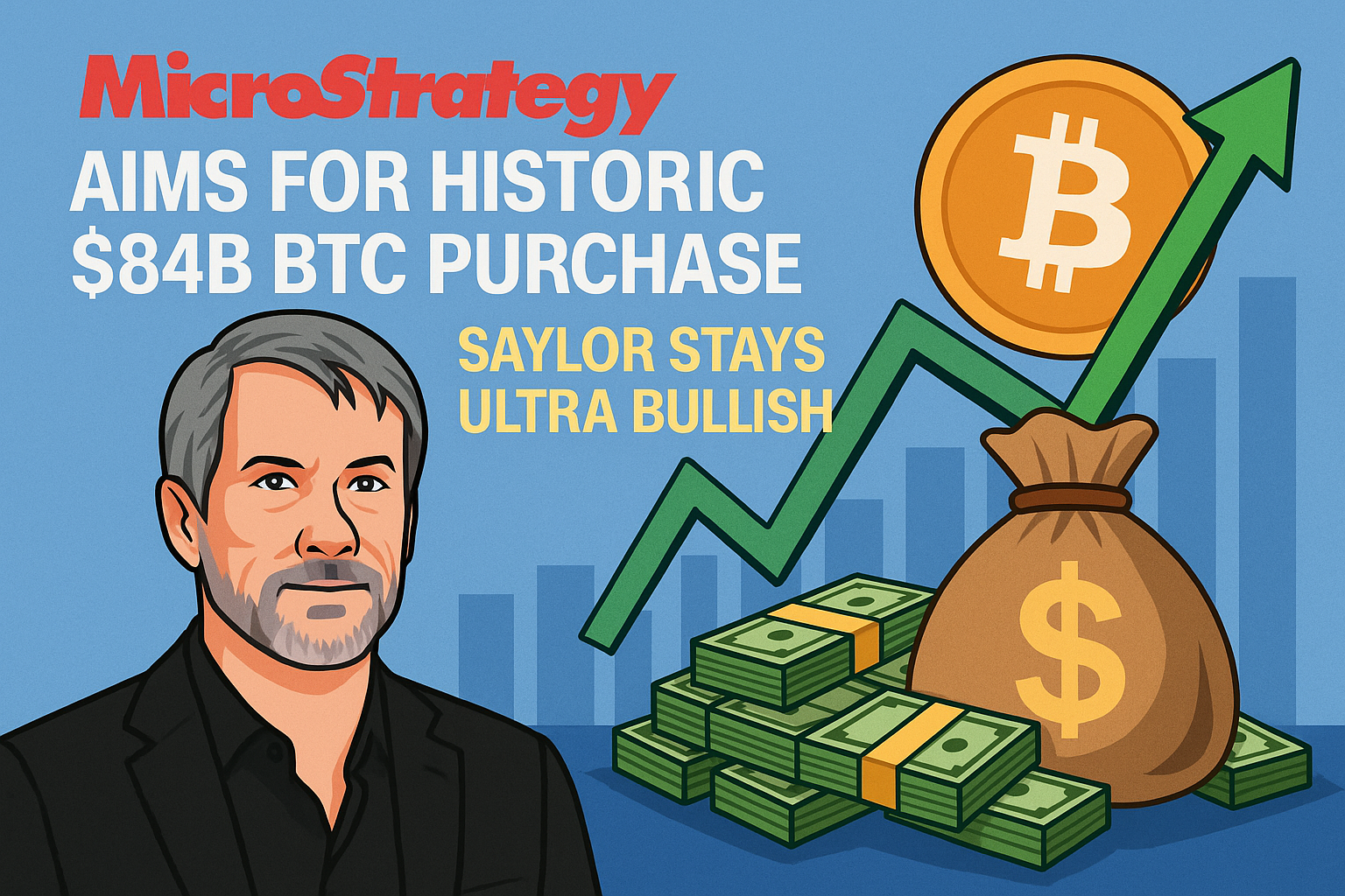You are currently viewing MicroStrategy Aims for Historic $84B BTC Purchase — Saylor Stays Ultra Bullish