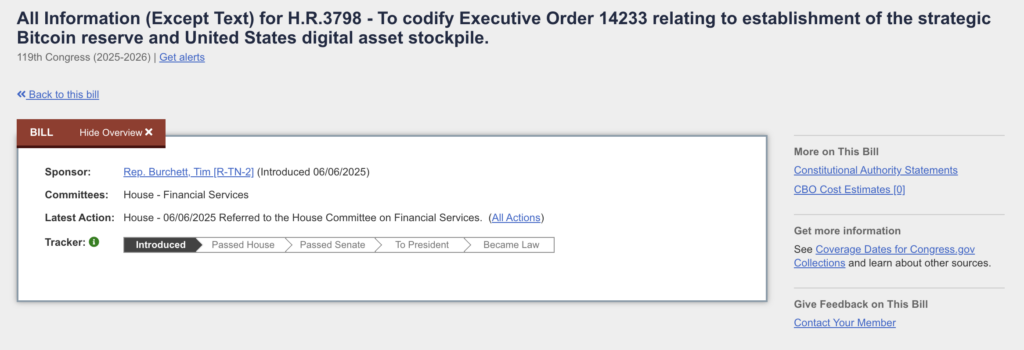 You are currently viewing Newly introduced GOP Bill seeks to write Trump’s strategic Bitcoin reserve into law