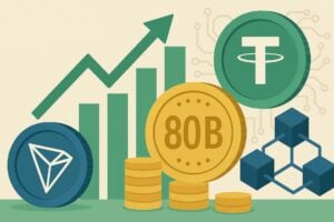 Read more about the article USDT on Tron surpasses $80 billion and establishes itself as the dominant blockchain for the stablecoin