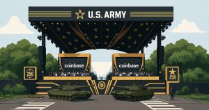 Read more about the article Coinbase’s sponsorship of Trump’s military parade sparks debate over crypto’s anti-establishment roots