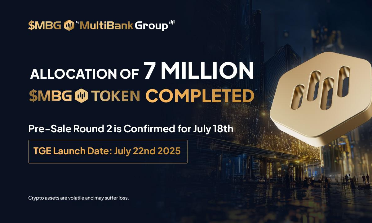 You are currently viewing MultiBank Group Announces 7 Million $MBG Tokens Sold Out in Under One Hour During Initial Pre-Sale