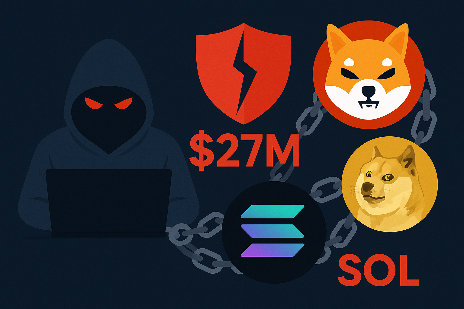 You are currently viewing BREAKING: $27 Million worth of SHIB, DOGE, SOL Stolen From Crypto Exchange Hack
