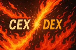 Read more about the article DEX–CEX Spot Ratio: new all-time high at 27.9% in June 2025