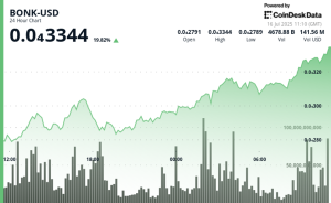 Read more about the article BONK Soars Over 15% as Memecoin Momentum Lifts Broader Crypto Market