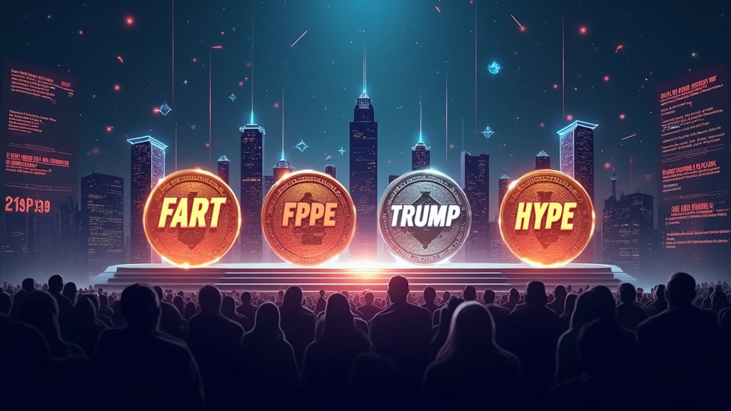 You are currently viewing Top 4 Cryptos Turning Heads in 2025: Fartcoin, FloppyPepe, Trump & HyperLiquid Surge