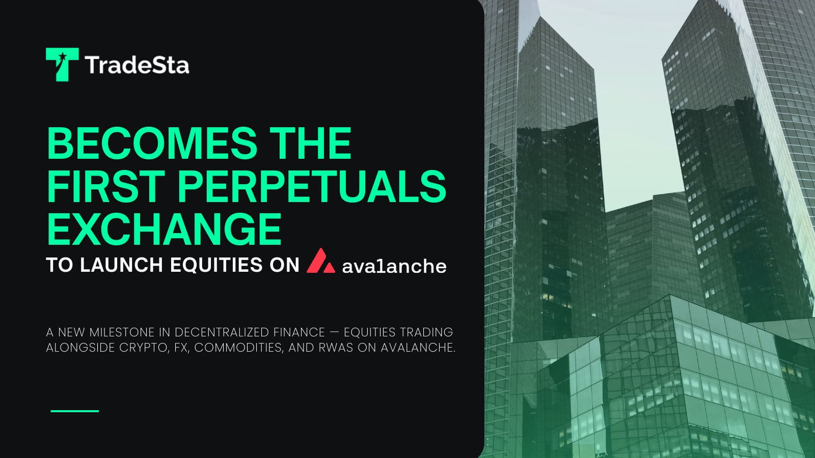 You are currently viewing TradeSta Becomes the First Perpetuals Exchange to Launch Equities on Avalanche