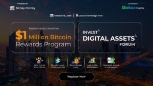 Read more about the article bepay money to Launch $1 Million Bitcoin Rewards Program at Invest Digital Assets Forum Dubai 2025