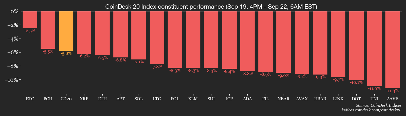 You are currently viewing Bitcoin Drops, Ether Sinks and There's Little Sign of Support: Crypto Daybook Americas