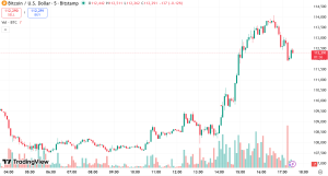 Read more about the article Bitcoin (BTC) Explodes to Almost $114K, Leaving $550 Million in Liquidations