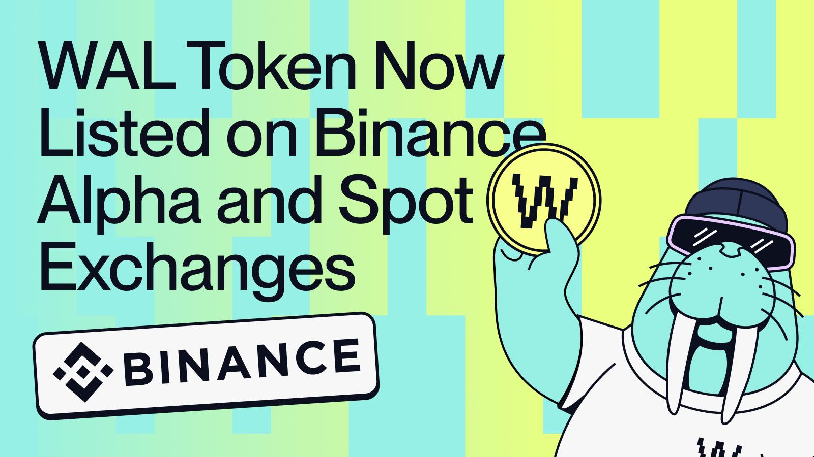 Read more about the article WAL Token Now Listed on Binance Alpha and Spot Exchanges