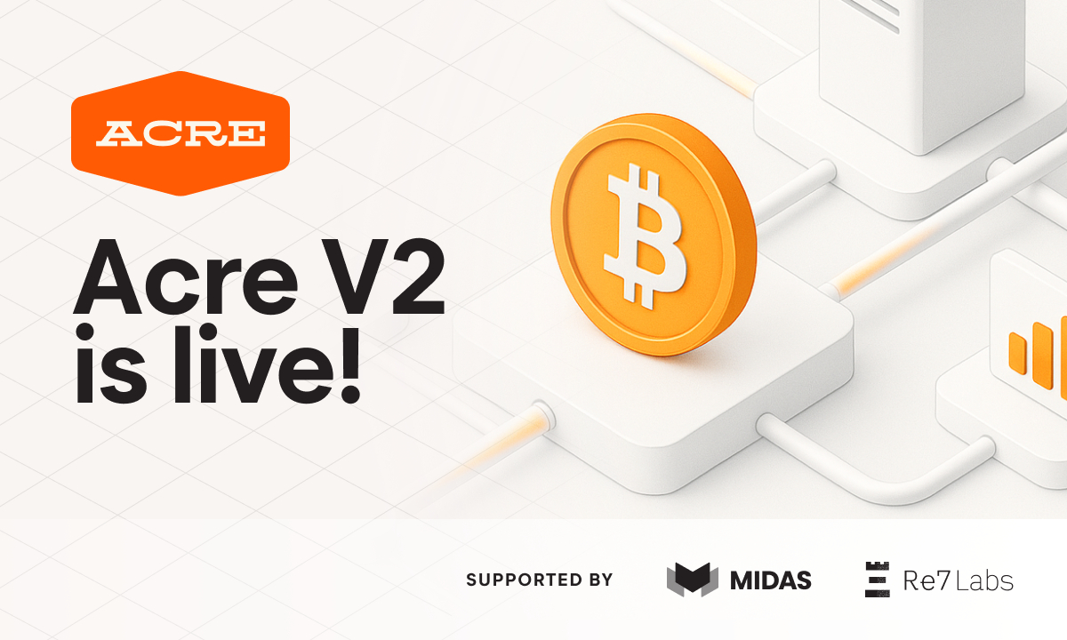 You are currently viewing Acre Launches V2 Platform, Enabling Bitcoin Holders to Earn 14% APY (est.) from Self-Custody