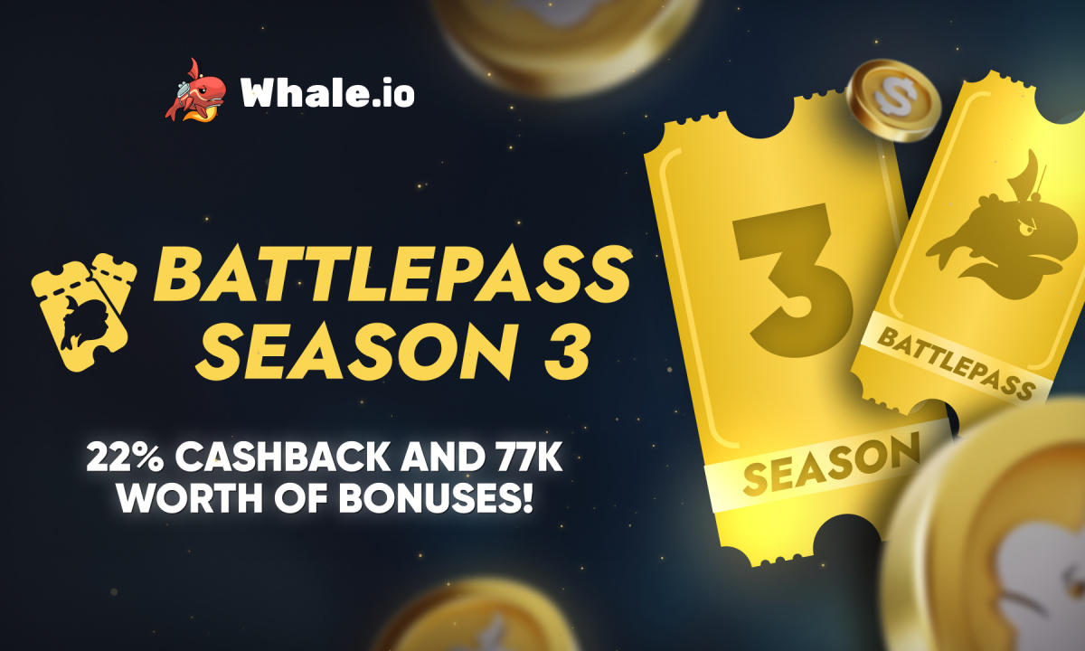 You are currently viewing Whale.io Launches Battlepass Season 3, Featuring $77,000 in Crypto Casino Rewards