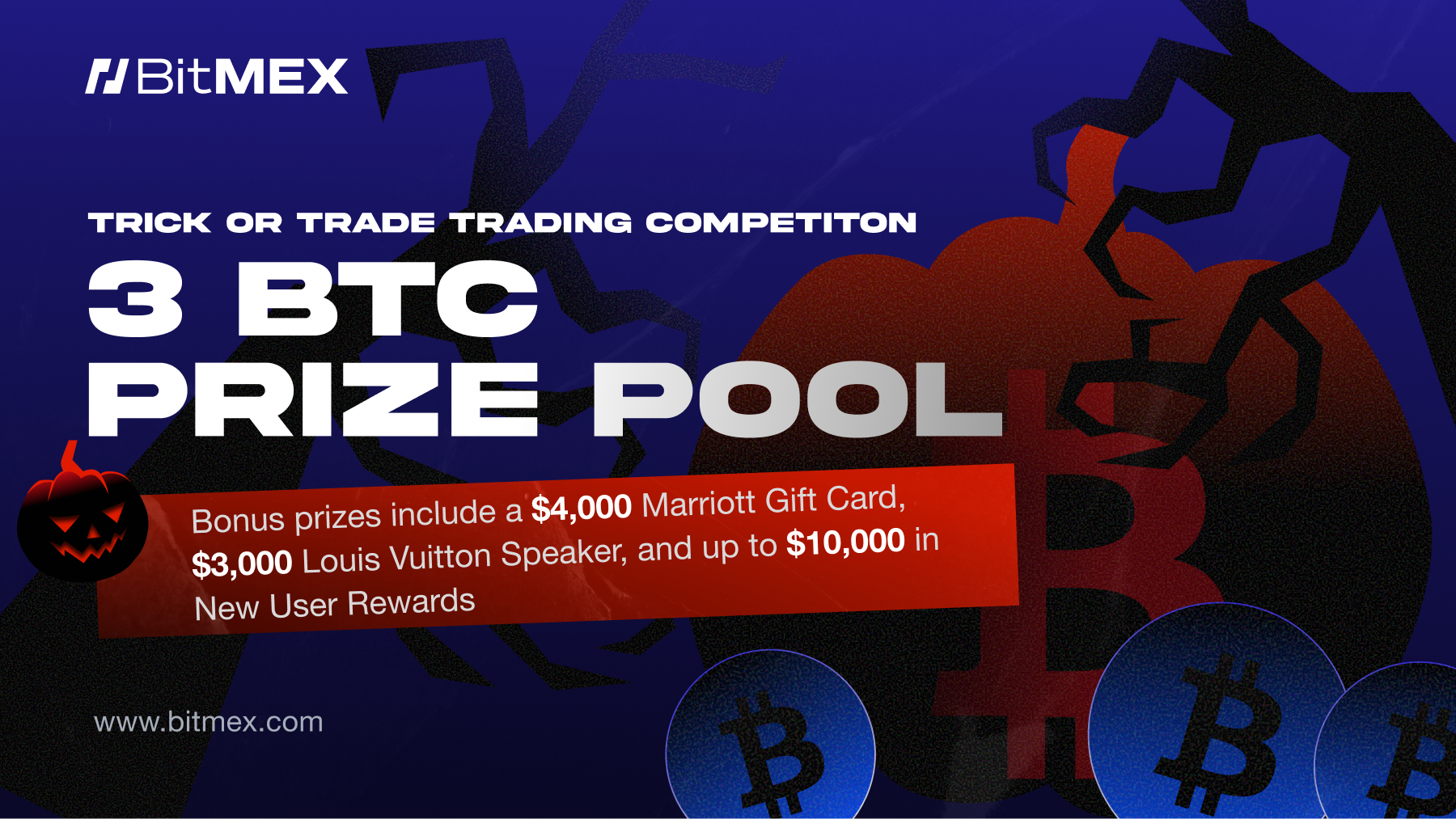 You are currently viewing BitMEX Launches Trick or Trade Trading Competition Featuring a 3 BTC Prize Pool and More