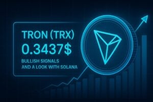 Read more about the article TRON (TRX) sale a 0,3437$: segnali bullish e confronto con Solana per il 2025