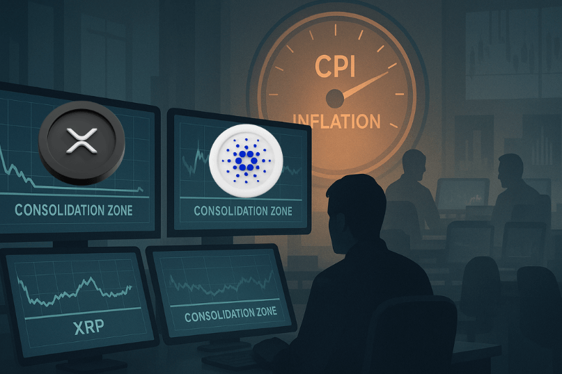 You are currently viewing Risk Appetite Returns as Traders Eye Inflation Data: XRP and ADA in Consolidation Mode