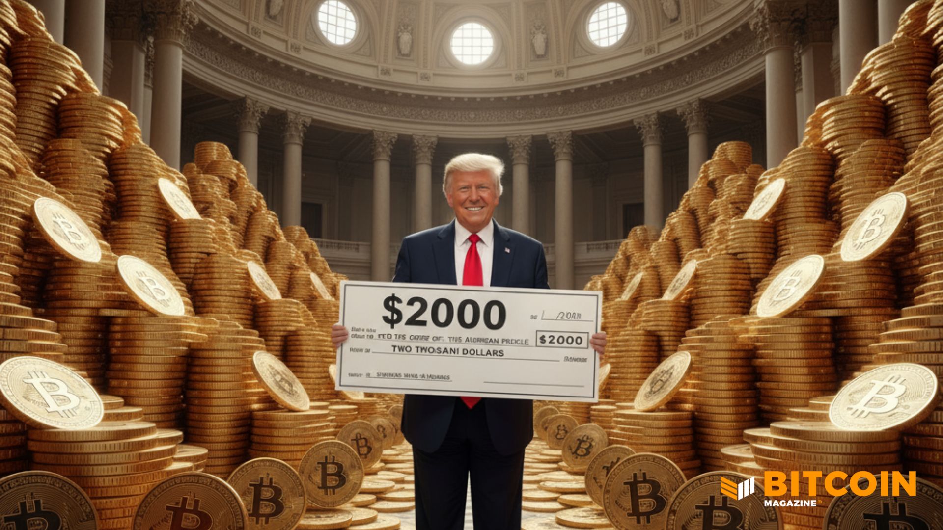 Read more about the article Trump Floats $2,000 Tariff Checks for Americans — 2020 Stimulus in Bitcoin Would Now Be Worth $18,900