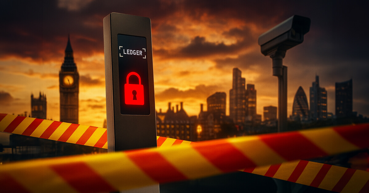 You are currently viewing Ledger pages blocked as UK’s crypto crackdown hits education, advertising, banking