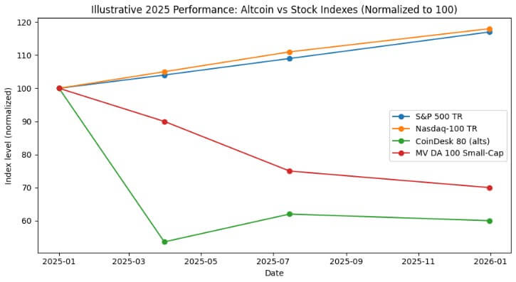 You are currently viewing Small-cap crypto tokens just hit a humiliating four-year low, proving the “Alt Season” thesis is officially dead