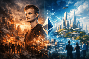 Read more about the article Ethereum’s Vitalik Buterin Urges Decentralized Models to Avoid Societal Crises