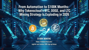 Read more about the article From Automation to $100K Months: Why TokensCloud’s BTC, DOGE, and LTC Mining Strategy Is Exploding in 2026
