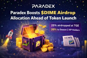 Read more about the article Paradex Confirms $DIME TGE Timeline and Expands Airdrop Allocation Following XP Season 2 Conclusion