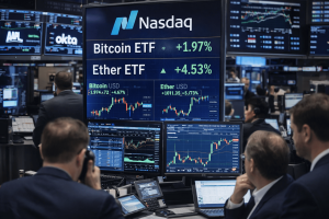 Read more about the article Nasdaq Seeks SEC Approval to Lift Bitcoin & Ether ETF Options Position Caps